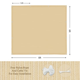 ABOSUN UV protection shade cloth in wheat shields outdoor seating