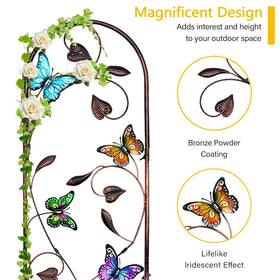 aboxoo five-foot-tall-garden-arbor backdrop for roses and vines.