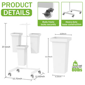 aboxoo Tall Bouquet Bar — dimensions show a tall, stable display for bouquets.