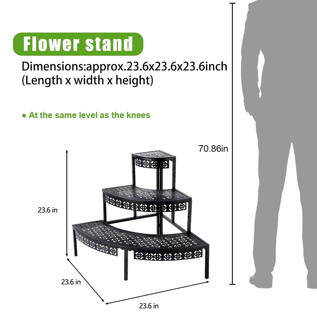 aboxoo metal stair-step display for indoors and outdoors keeping potted plants organized