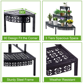 aboxoo sturdy steel construction supports up to 50 pounds per shelf