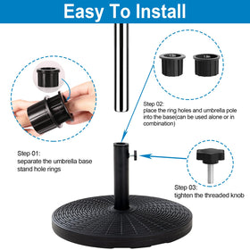 abrwyy m8 threaded knobs secure heavy umbrella poles to the base.