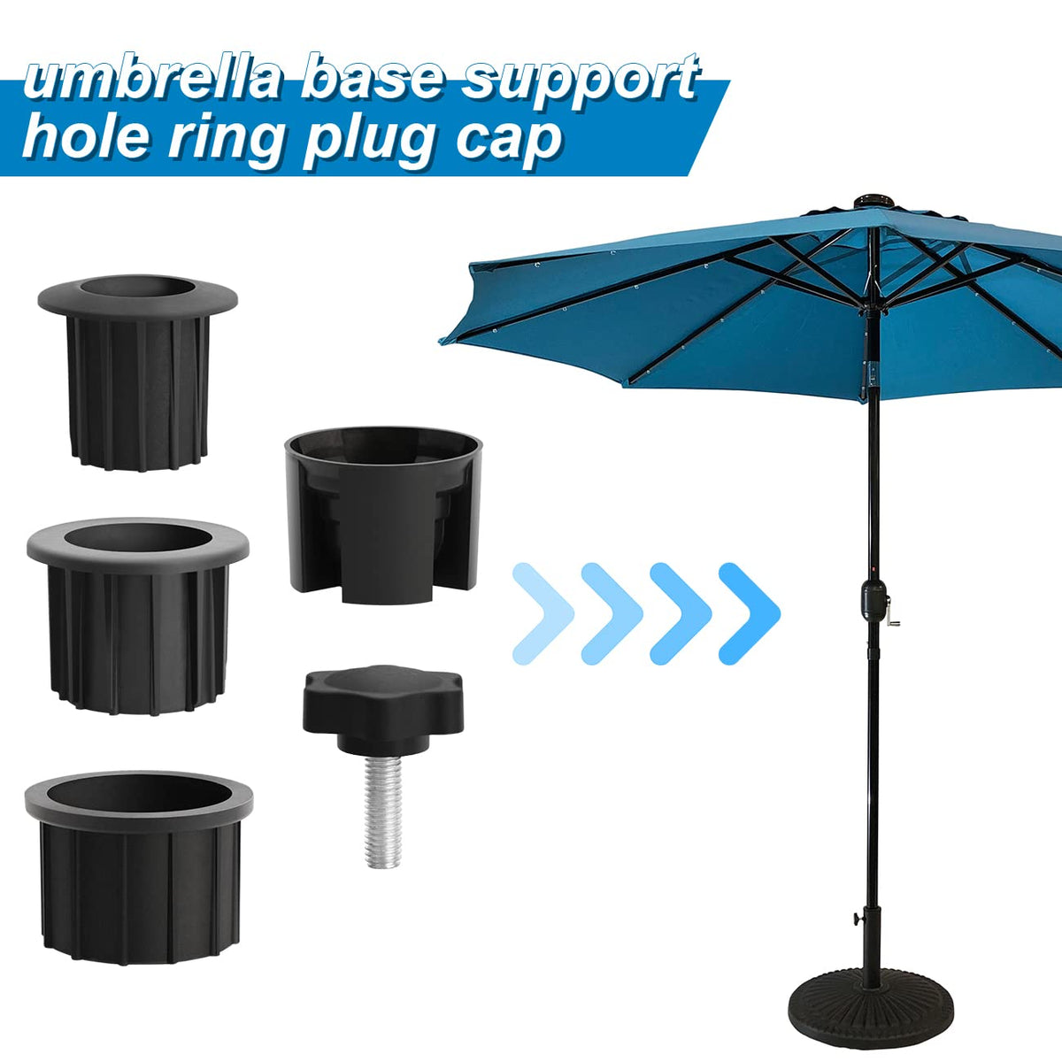 Abrwyy umbrella replacement parts fit most heavy-duty stands for versatility.