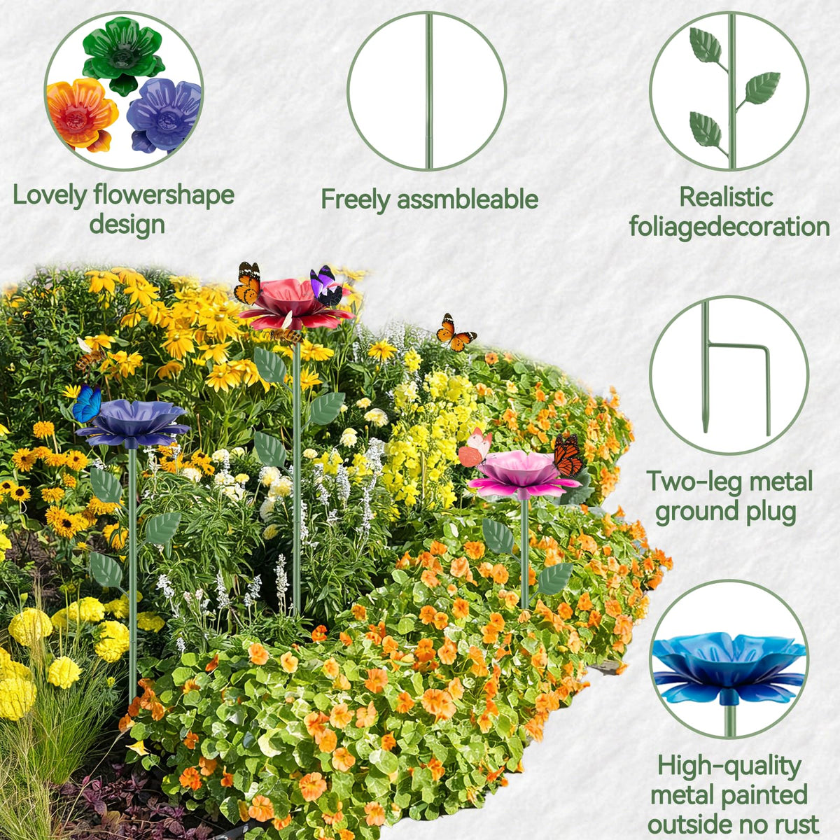 Abtanx bee water station base rod allows adjustable height for varied garden layouts