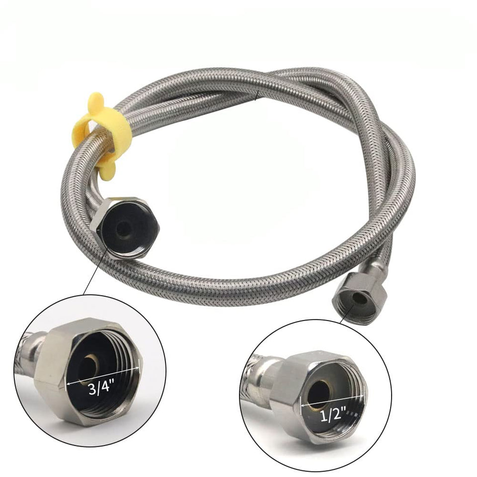 Abustle Pig stainless steel braided hose for horse waterer bowl, durable and bite resistant