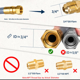 ABYDA hose delivers reliable gas flow to a patio heater.