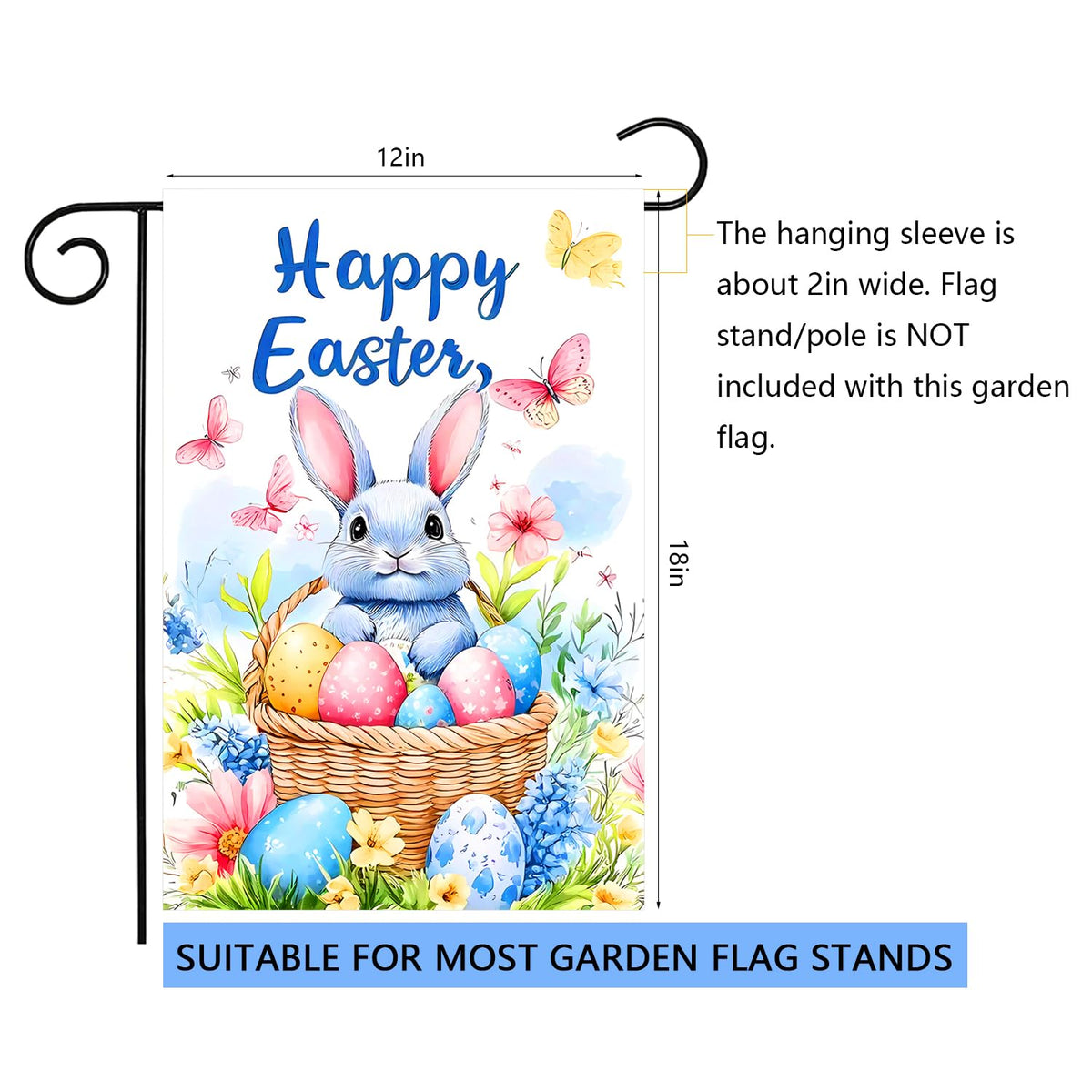 abzdfty Compact small garden flag adds bright seasonal accents