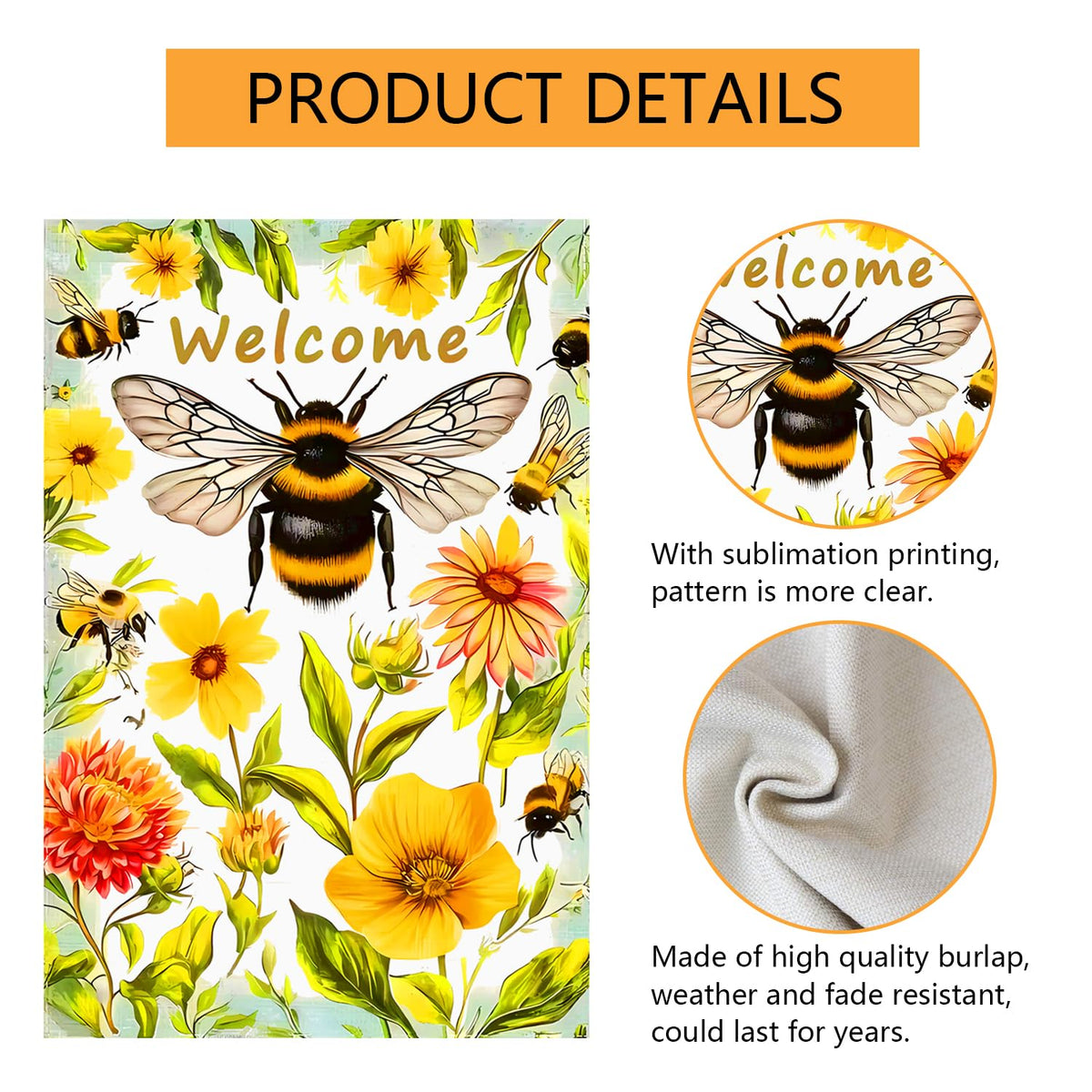 abzdfty Patio Yard Flag Decorative—compact size for small entryways.
