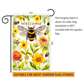 abzdfty Welcome Garden Flag 12x18—versatile outdoor décor for porches and lawns.