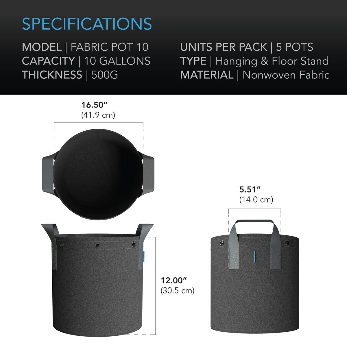 AC Infinity breathable grow bags demonstrating drainage and aeration in real-world setups