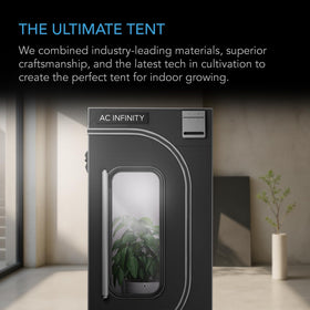 AC Infinity CLOUDLAB 642 canvas quality shows thick 2000D fabric for durability.
