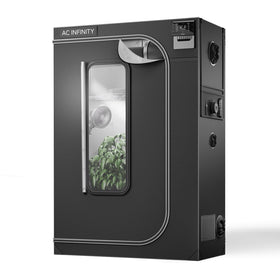 AC Infinity CLOUDLAB 642 pole detail highlights sturdy 1-inch steel support for stability.
