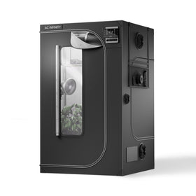 AC Infinity CloudLab 844 front view with sturdy 1 inch poles for stable indoor growing