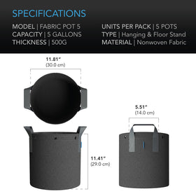 AC Infinity Heavy Duty Fabric Pots reinforced-stitching closeup emphasizes durable construction for repeated use