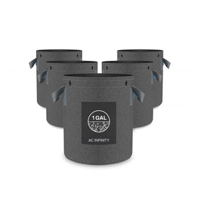 AC Infinity heavy-duty fabric pots pack front view for easy garden setup