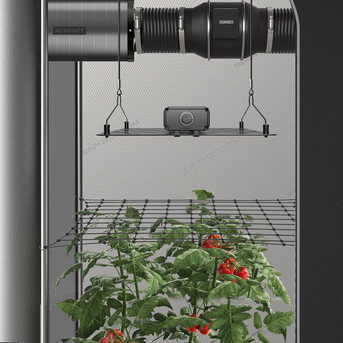AC Infinity hydroponics-ready netting ideal for flowering plants and vegetables