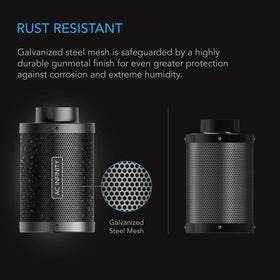 AC Infinity includes straps and pre-filters for easy mounting and maintenance