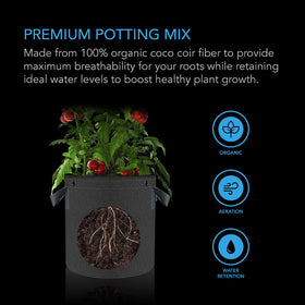 AC Infinity coco coir expands with water to fill planters for potting