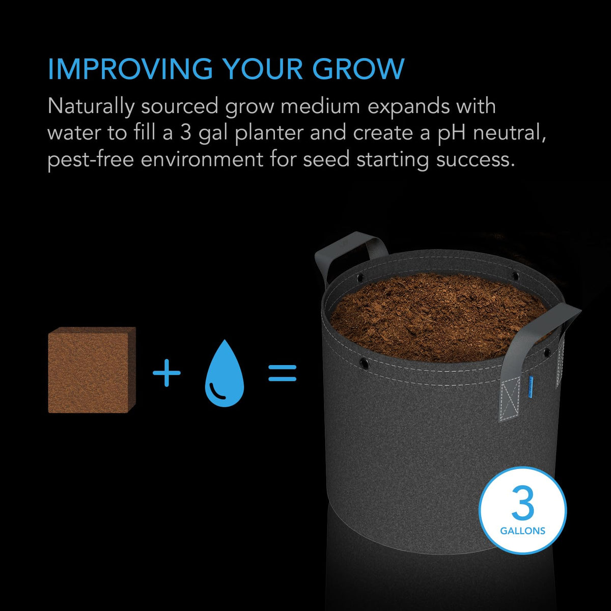 AC Infinity mix is triple-washed and buffered for stable pH and lower salinity