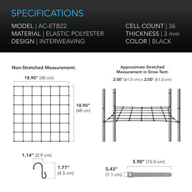 AC Infinity non-abrasive cells protect stems while allowing pruning and picking