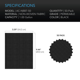 AC Infinity Nursery Bags durable-nonwoven fabric emphasizes tear resistance and longevity.