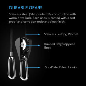 AC Infinity stainless steel carabiner hooks simplify clipping and securing gear.