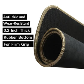 Accssoey absorbent fibers trap moisture and dirt at doorstep.