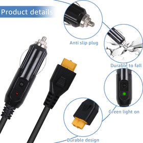 ACEANEA XT60 copper conductor ensures reliable DC transfer for portable power stations