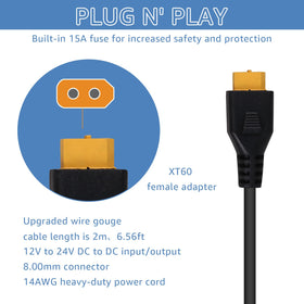ACEANEA XT60 kit includes extra fuses for quick replacements