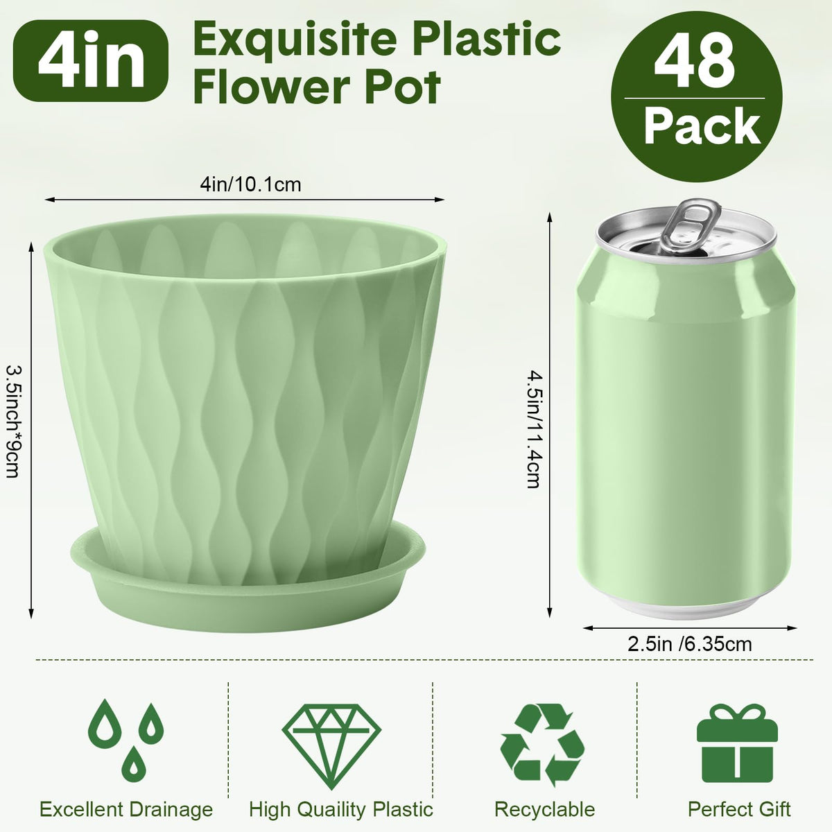 Acellegic 4inch pot with wave texture adds contemporary style to desks.