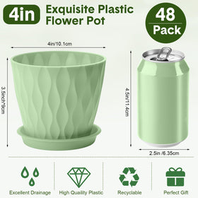 Acellegic 4inch pot with wave texture adds contemporary style to desks.