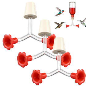 Acellegic hummingbird feeder parts double head tubes attract hummingbirds and support multi-bird feeding.