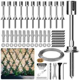 Acemaker wire trellis 12-Set kit close-up of durable stainless cable.
