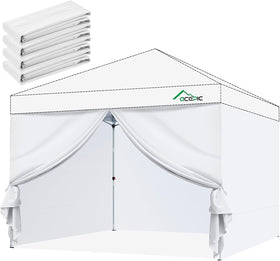 Acepic 10x10ft canopy sidewalls with door offer privacy and full enclosure.