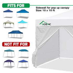 Acepic ultra-long strap and side zipper secure panels against wind.