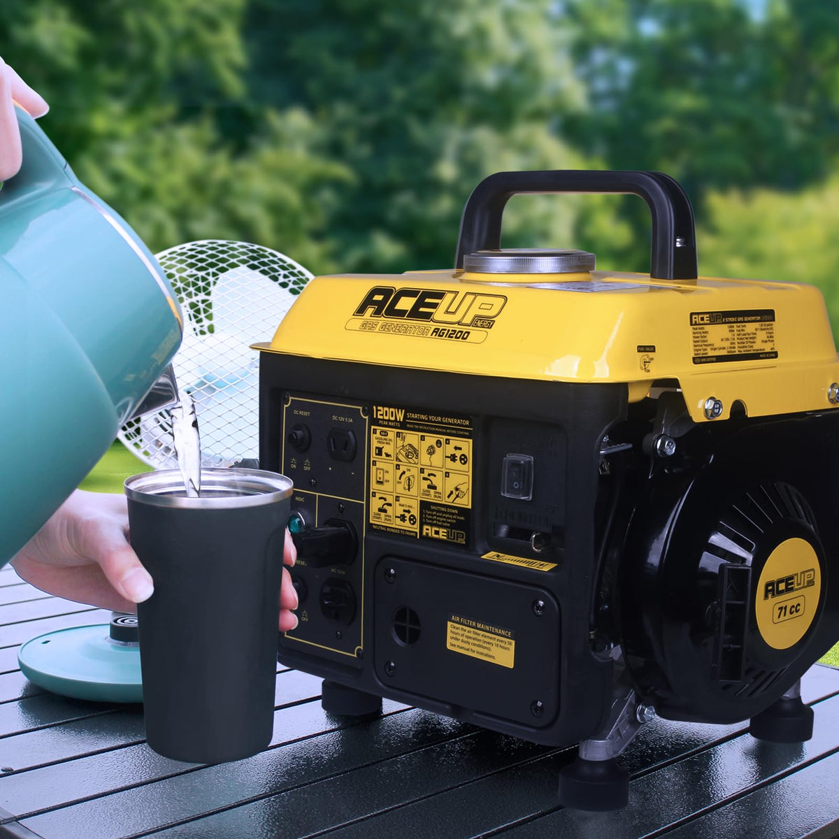 Aceup Energy 1200W portable design, light weight and easy carrying