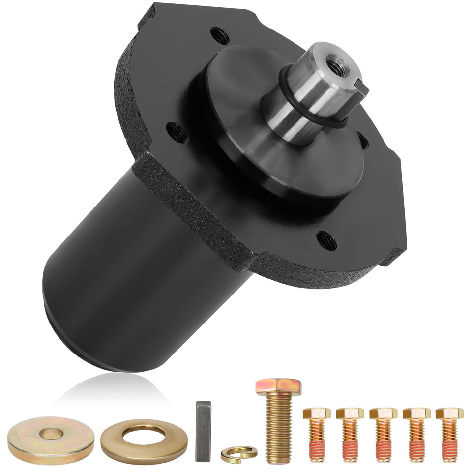 Aceur mower deck spindle assembly ready for Ariens and Gravely compatibility, promoting smooth cutting.