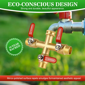 Acolasia full-port design boosts water flow for faster watering.