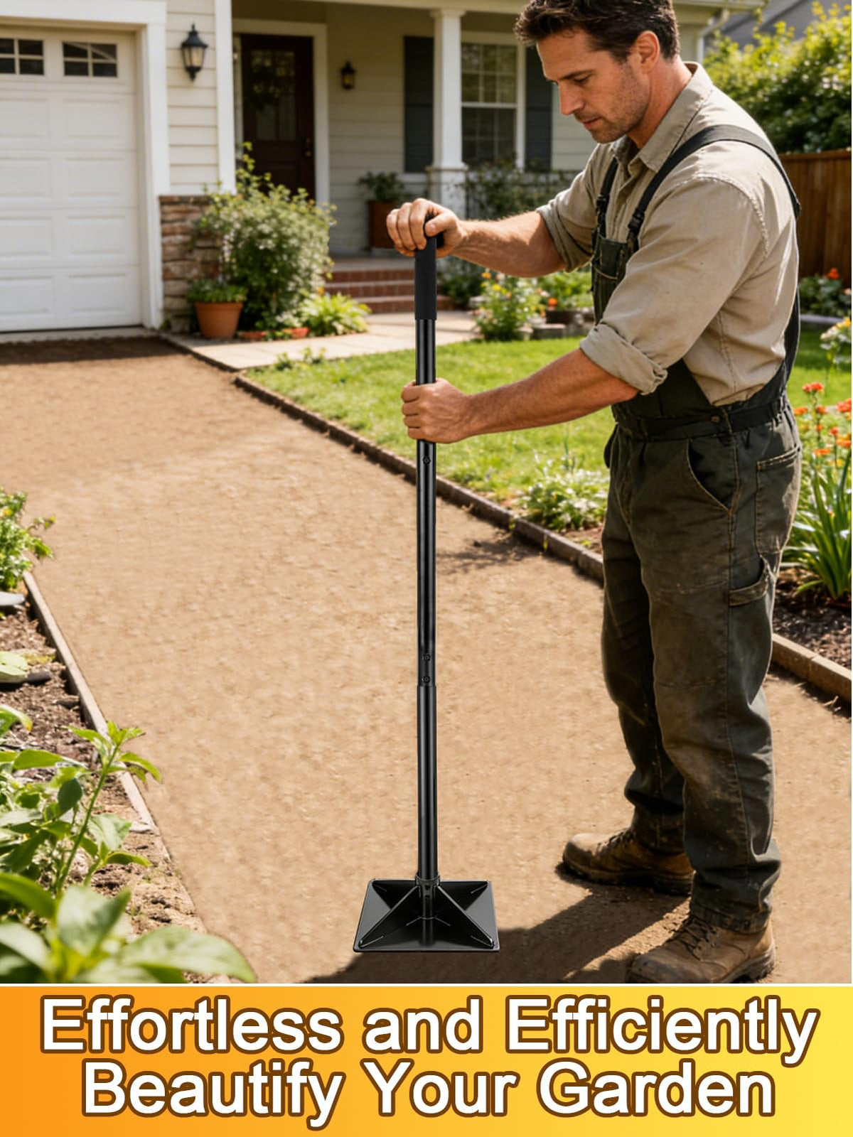 Acostop 10x10 plate covers larger areas faster during soil work.