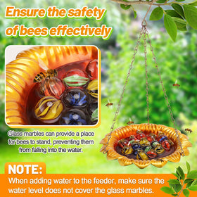 Acostop includes 15 glass marbles for safe bee access to water.
