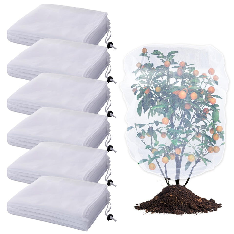 Acostop 6-pack 4x5ft netting cover protects crops with fine mesh.