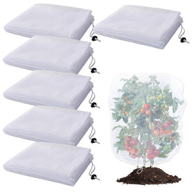 Acostop six-pack insect netting cover over plants protects from birds and pests.