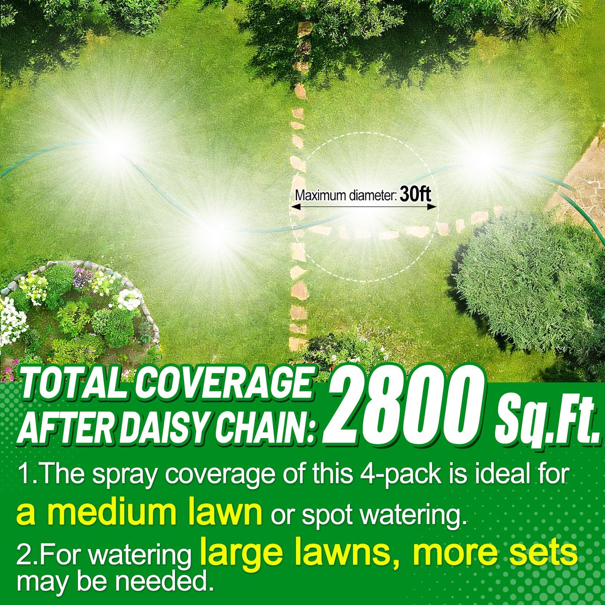 Acostop aluminum-base sprinkler spike for durable outdoor performance.