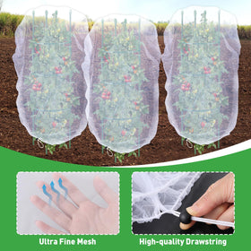 Acostop drawstring design enables quick, secure plant coverage.