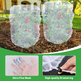 Acostop drawstring netting cover enables quick, secure protection for gardens.