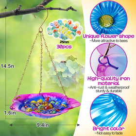 Acostop purple hibiscus design bee garden gift idea with vibrant color.