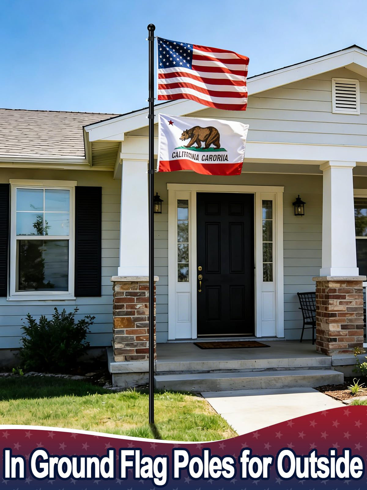 Acostop rust-proof metal pole designed for long outdoor use.
