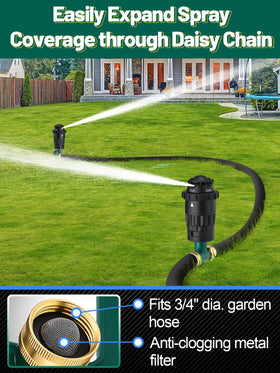 Acostop two pack yard sprinklers covering medium to large lawns efficiently