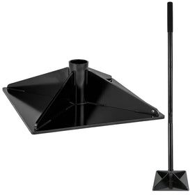 Acostop steel tamper with plate-10x10 for even soil compaction.