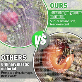 Acostop UV-resistant polyester netting provides durable, reusable garden protection.